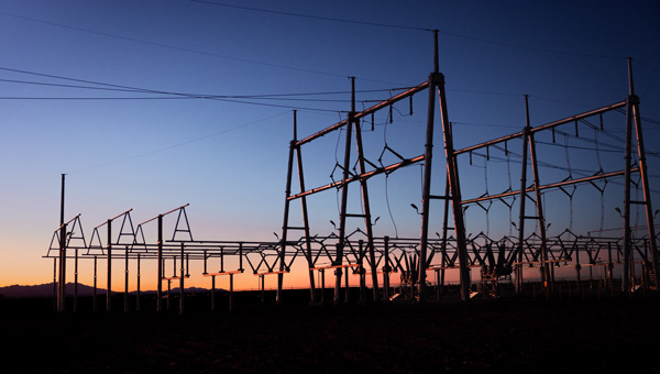 Sunrise at the GridLiance West transmission substation Sunrise at the GridLiance West transmission substation